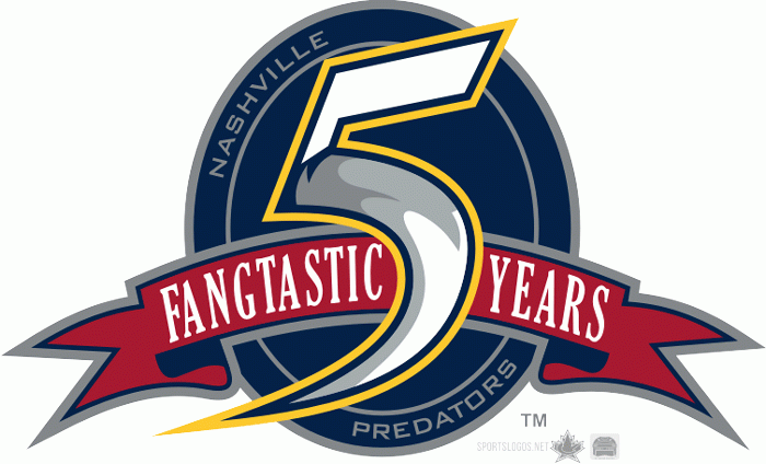 Nashville Predators 2003 Anniversary Logo fabric transfer